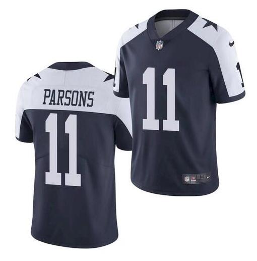 Youth Dallas Cowboys #11 Micah Parsons Navy Thanksgiving Limited Stitched Football Jersey